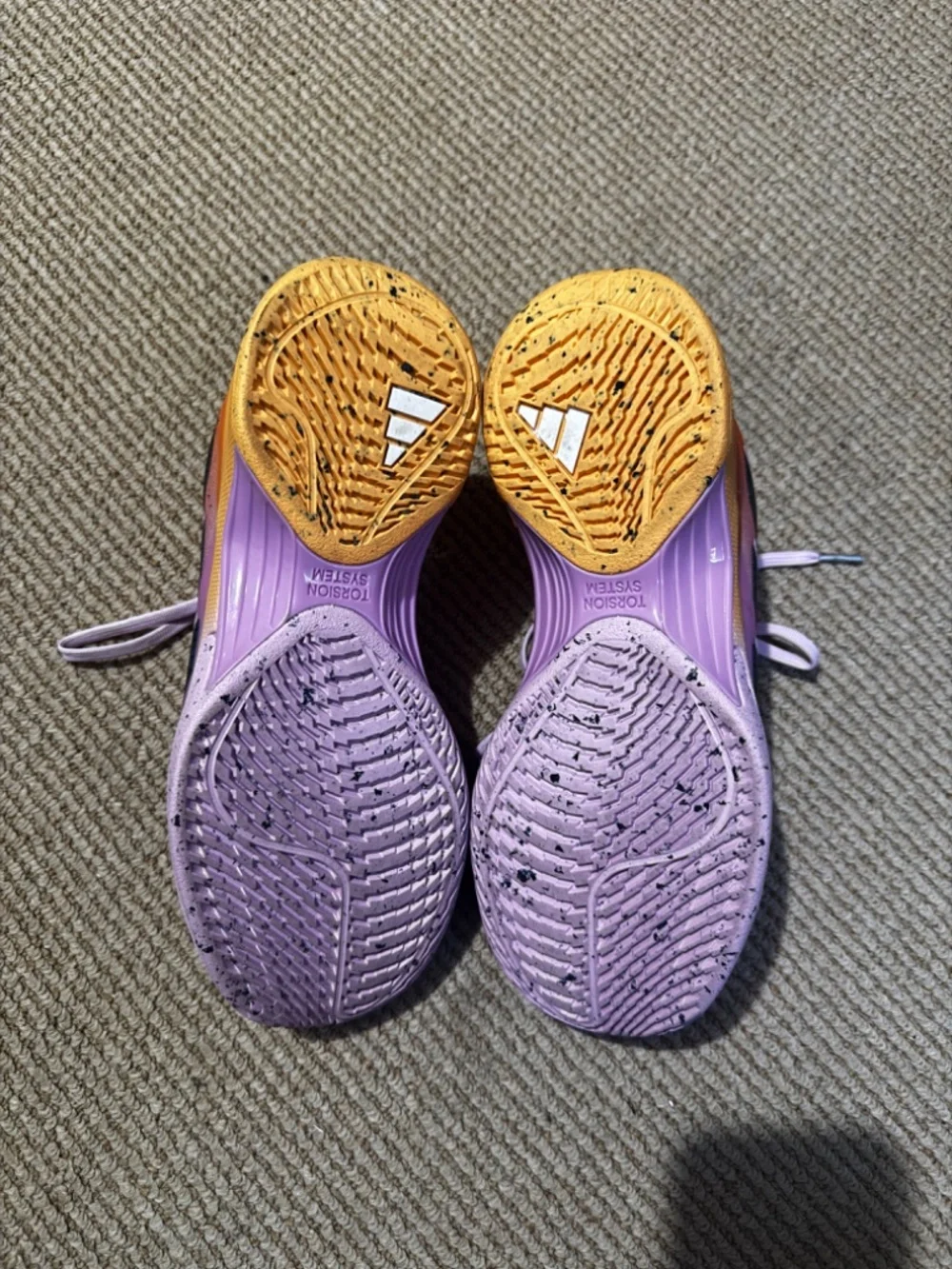 Adidas Avacourt 2 Bounce Pro Hazy Orange Bliss Lilac Court Tennis Shoes